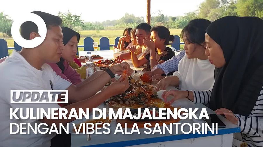 Menikmati Suasana Ala Santorini di Crab 1818 Majalengka