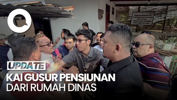 Tegang, PT KAI Gusur Pensiunan dari Rumah Dinas di Semarang