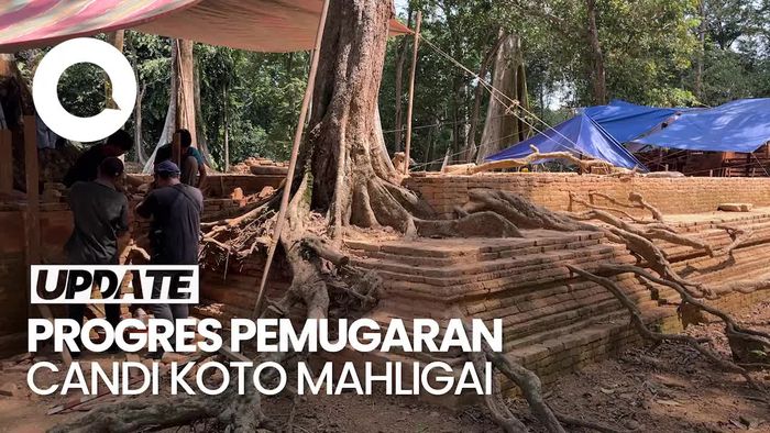 Potret Candi Koto Mahligai yang Hampir Rampung Dipugar