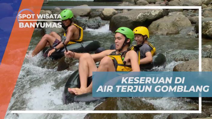 Tubing Menyusuri Aliran Arus Air Terjun Gomblang Banyumas