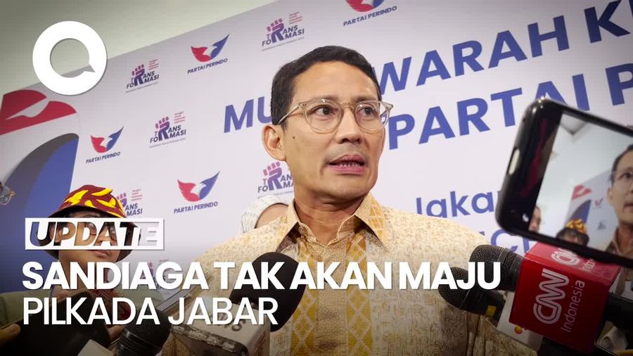 Sandiaga Uno Pastikan Tak Akan Maju Pilkada Jabar