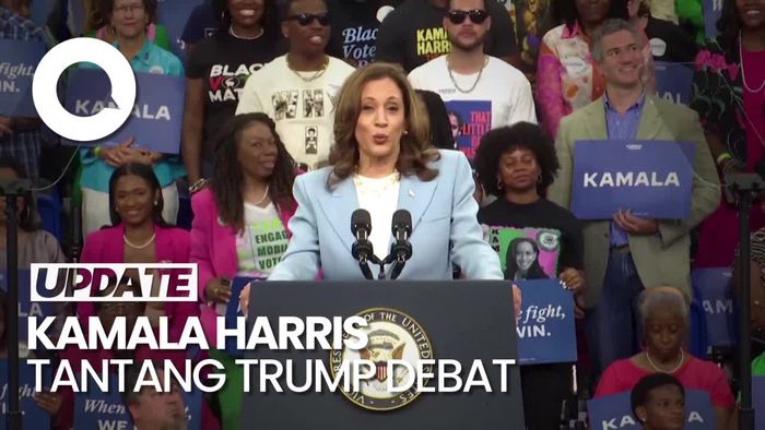 Kamala Harris Respons Ejekan Trump: Katakan di Hadapan Saya