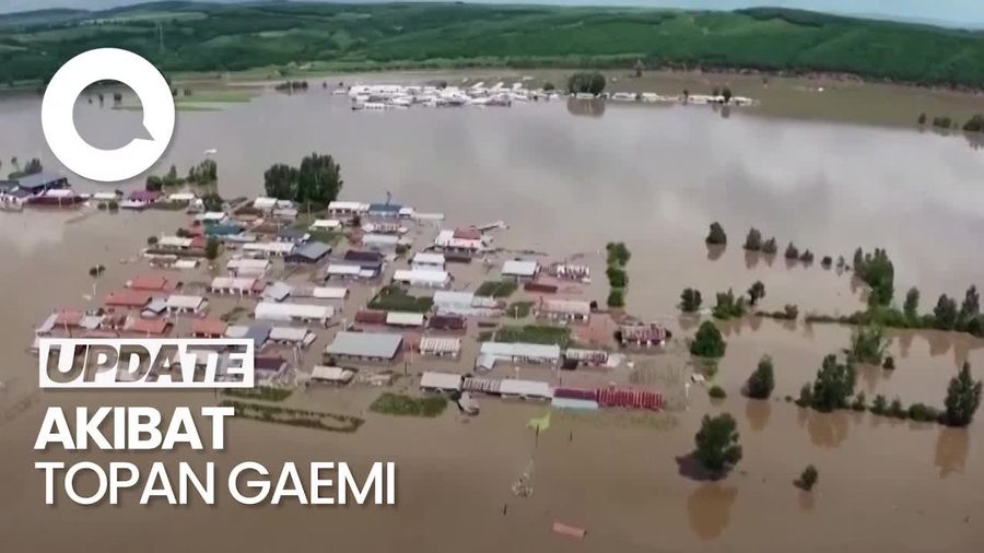 Imbas Topan Gaemi, Rumah Penduduk di China Tertutup Banjir