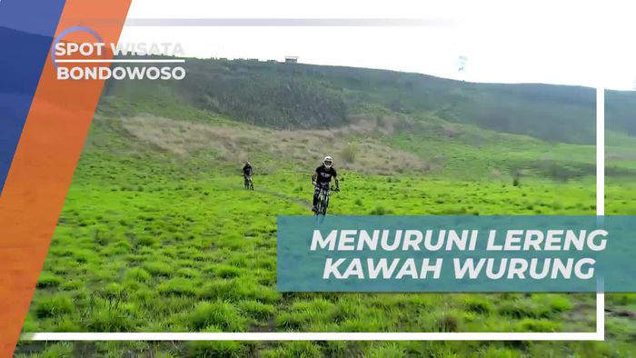 Downhill Menuruni Lereng Kawah Wurung Dengan Kemiringan 45 Derajat, Bondowoso