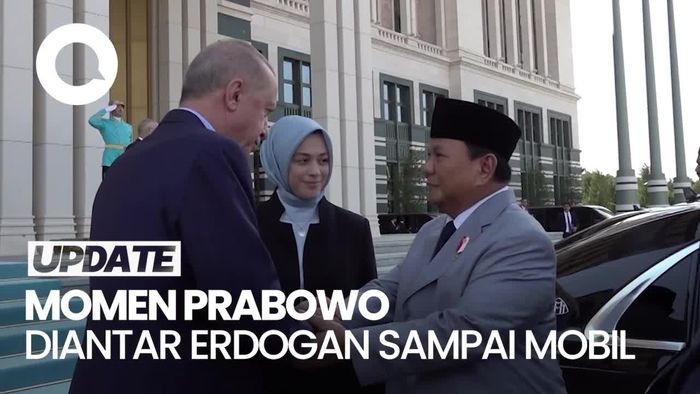 Momen Prabowo Tak Enakan Diantar Sampai Mobil oleh Erdogan