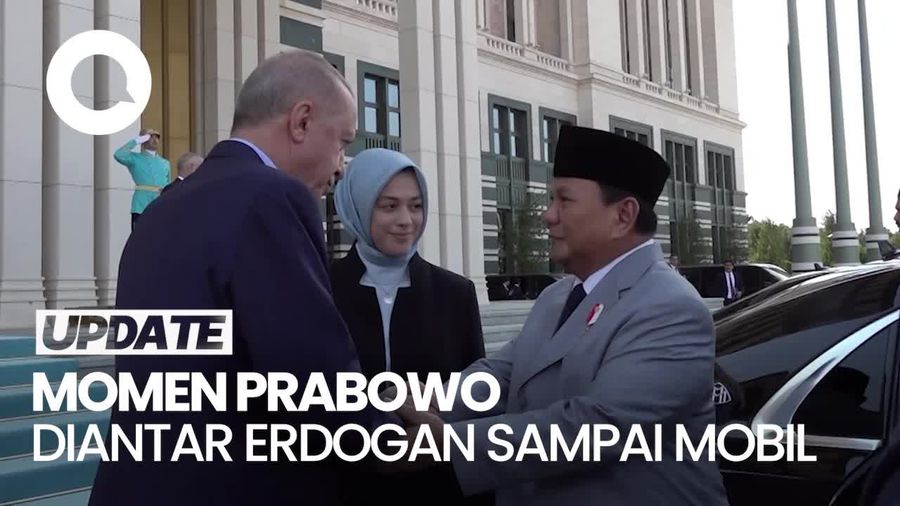 Momen Prabowo Tak Enakan Diantar Sampai Mobil oleh Erdogan