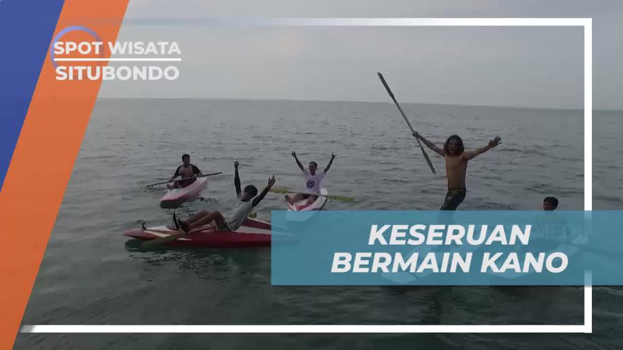 Bermain Kano di Tepi Pantai Ditemani Keindahan Hamparan Pasir Putih, Situbondo