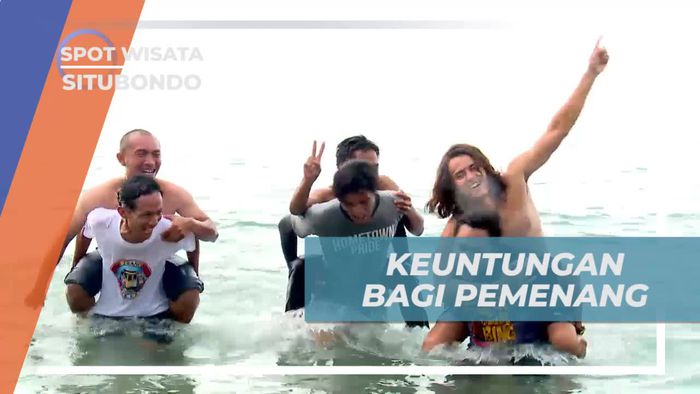 Gendong, Hadiah Bagi Pemenang Tantangan Kano di Pantai Pasir Putih Situbondo
