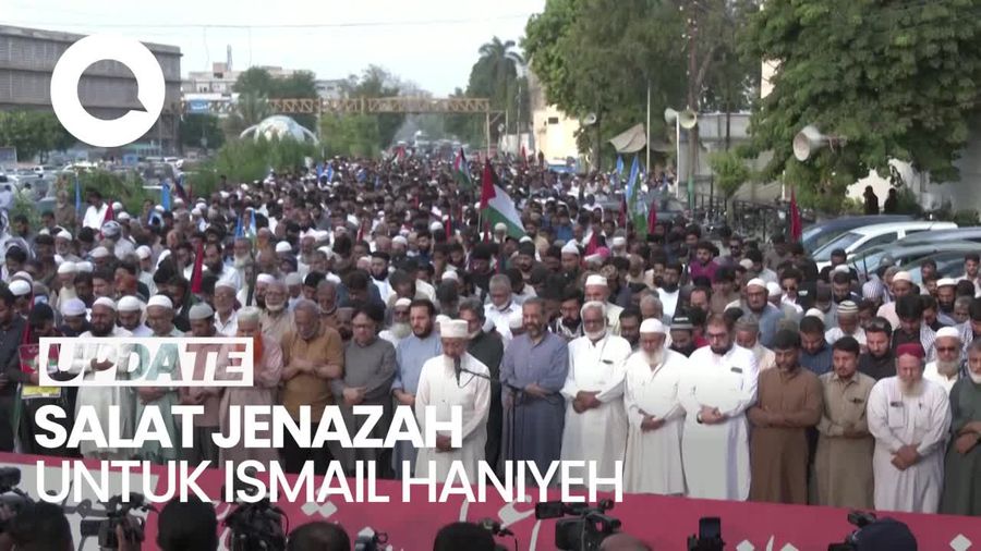 Ratusan Orang di Pakistan Gelar Salat Jenazah untuk Ismail Haniyeh