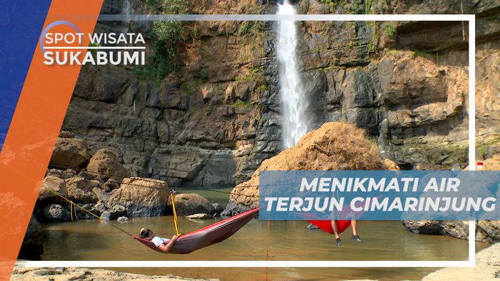 Menikmati Suasana Alam Air Terjun Cimarinjung di Atas Hammock, Sukabumi
