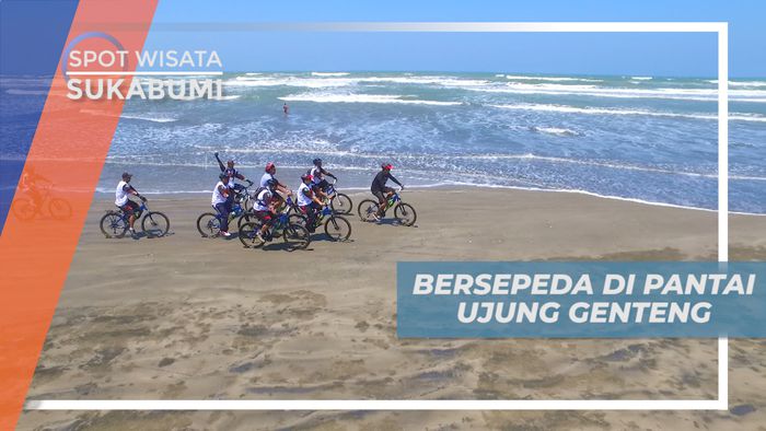 Seru-seruan Bersepeda Menyusuri Tepi Pantai Ujung Genteng, Sukabumi