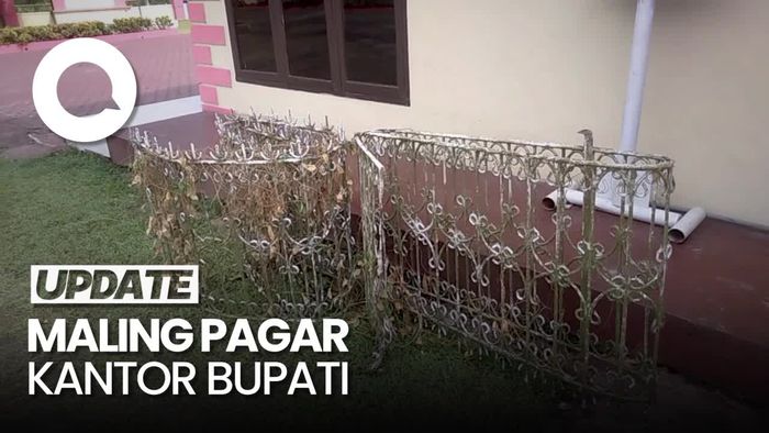 Besi Pagar Kompleks Kantor Bupati Asahan Digondol Maling, Pelaku Ditangkap
