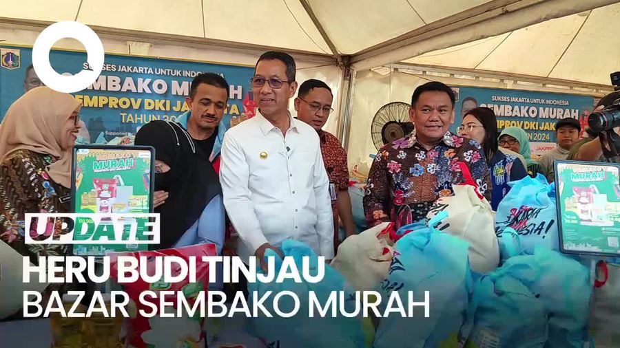 Heru Budi Tinjau Bazar Paket Sembako Murah Pasar Pramuka
