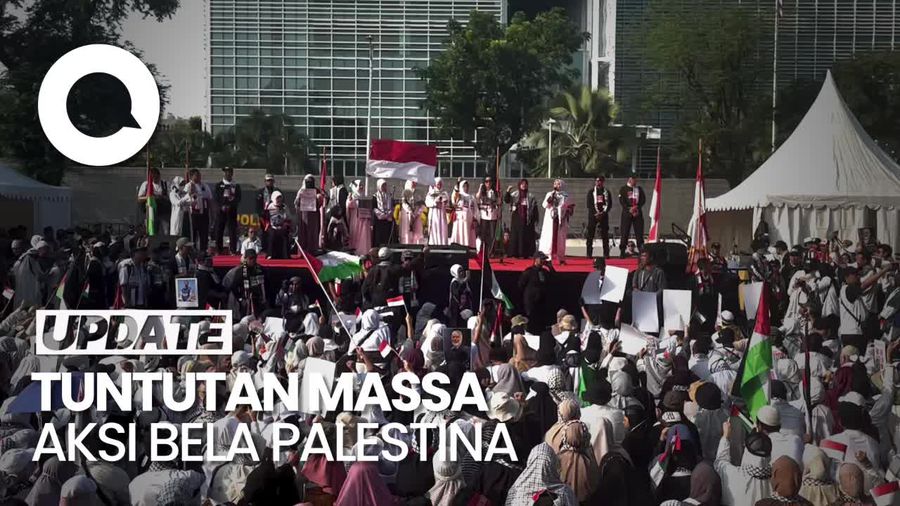 Sederet Tuntutan Aksi Bela Palestina di Depan Kedubes AS