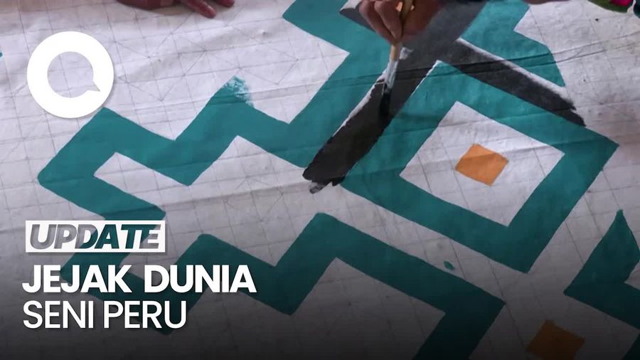 Perempuan Peru Tampilkan Mural untuk Tradisi Budaya