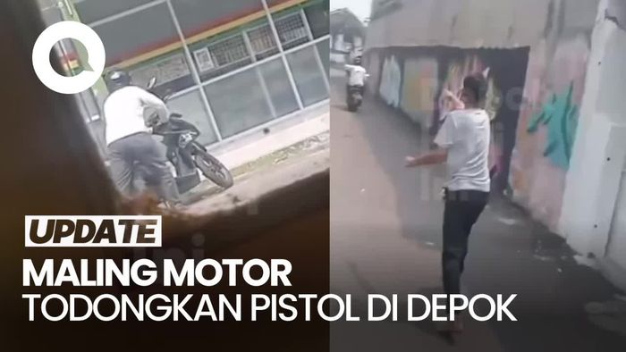 Maling Motor Diduga Todongkan Pistol ke Warga Saat Kepergok di Depok