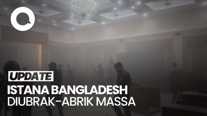 Momen Istana Bangladesh Diacak-acak Demonstran