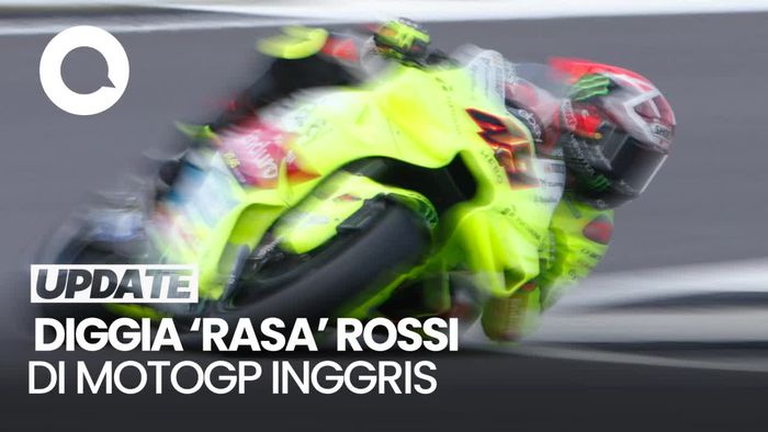 Aksi Diggia Rasa Rossi di MotoGP Inggris