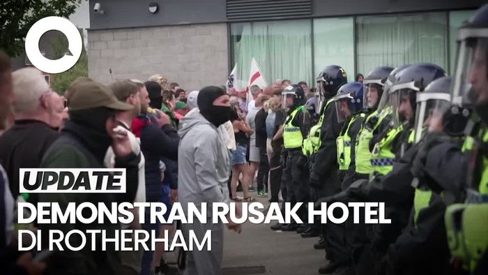 Kerusuhan di Inggris Berlanjut, Demonstran di Rotherham Rusak Hotel