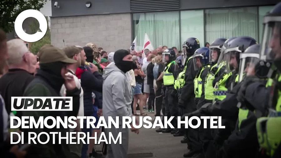 Kerusuhan di Inggris Berlanjut, Demonstran di Rotherham Rusak Hotel