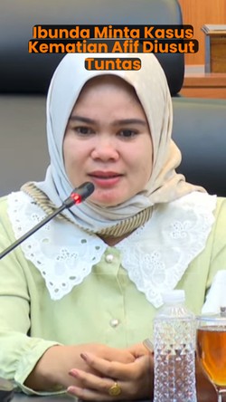 Tangis Ibunda Afif Maulana saat Curhat ke Komisi III DPR