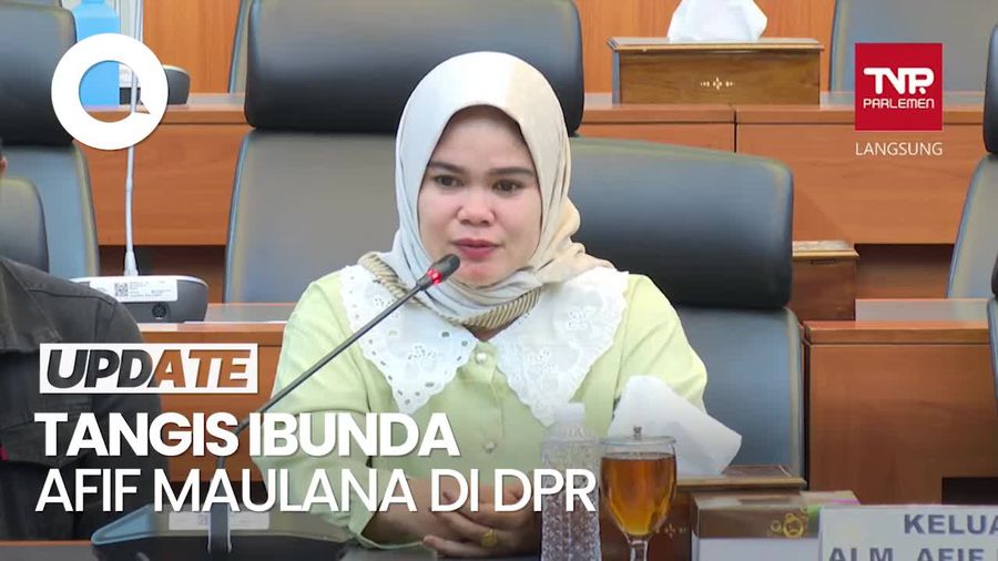 Tangis Ibunda Afif Maulana Saat Ngadu ke Komisi III DPR