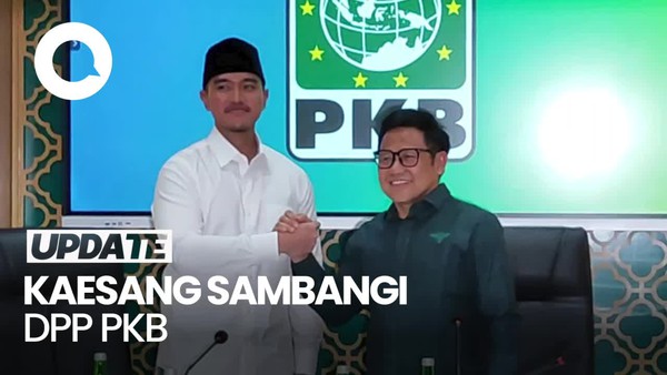 Gaya Kaesang Pakai Peci-Sarung saat Sowan ke PKB, Disambut Cak Imin