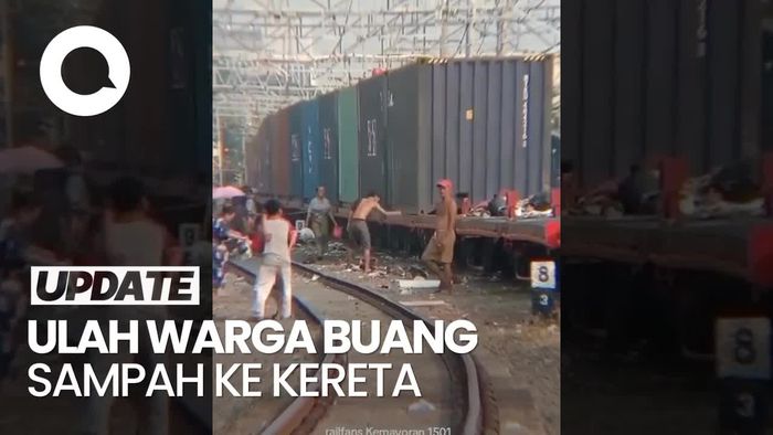Warga Terekam Buang Sampah ke Kereta Barang, KAI Ingatkan Ancaman Penjara