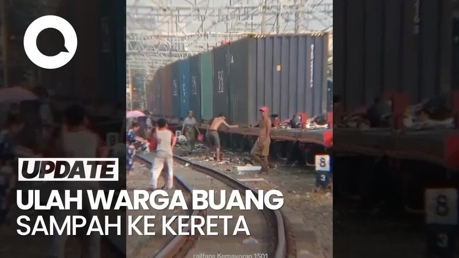 Warga Terekam Buang Sampah ke Kereta Barang, KAI Ingatkan Ancaman Penjara