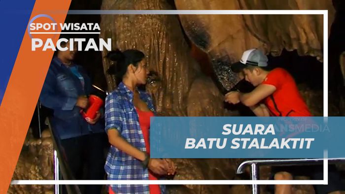 Sensasi Membunyikan Suara Batu Stalaktit yang Mirip Alat Musik Gong, Pacitan
