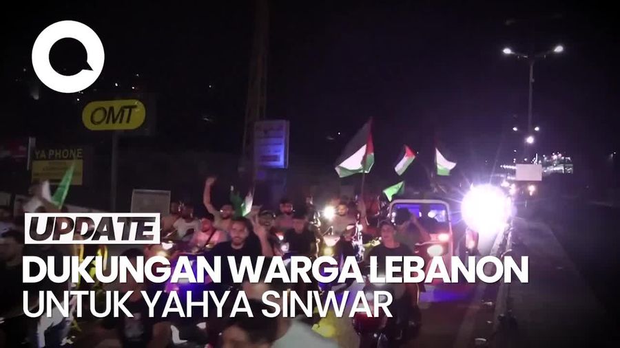 Warga Lebanon Konvoi Sambut Yahya Sinwar Jadi Pemimpin Baru Hamas