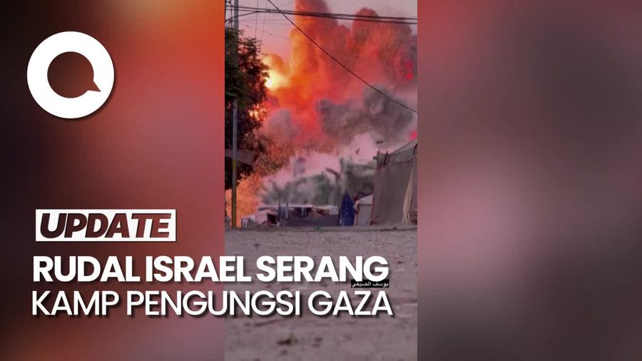 Detik-detik Rudal Israel Hantam Kamp Pengungsian Gaza