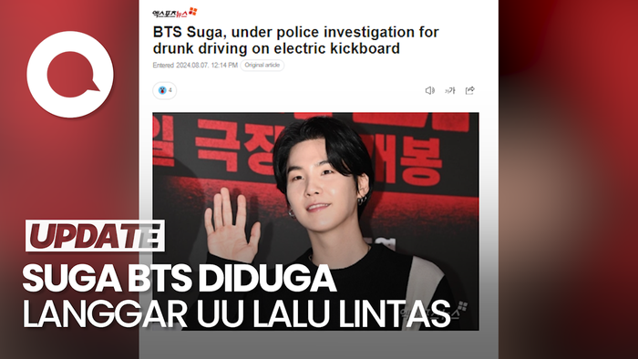 SUGA BTS Diperiksa Polisi Karena Mengemudi saat Mabuk