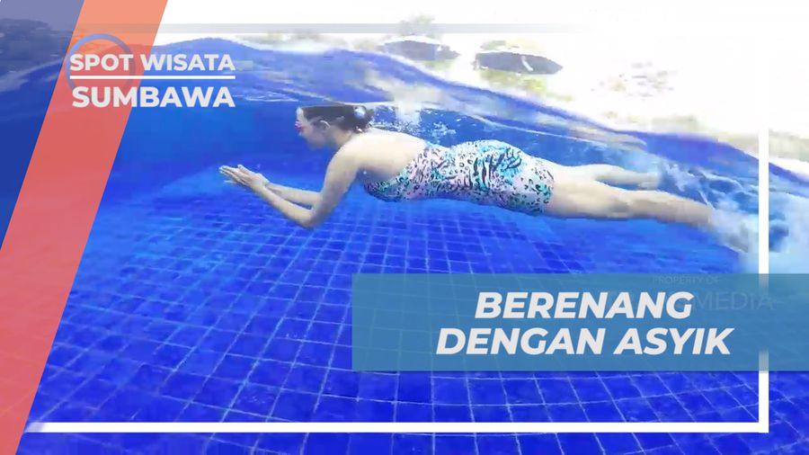 Liburan Seru, Berenang Menikmati Segarnya Air Kolam Renang Hotel, Sumbawa