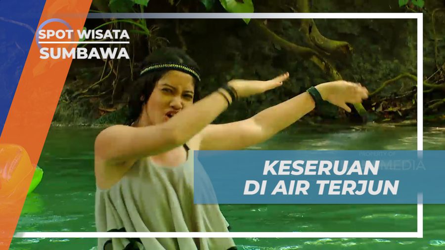 Menikmati Keseruan, Bersantai dan Bermain Floaties di Air Terjun Mata Jitu, Sumbawa