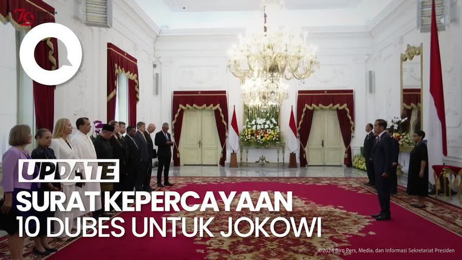 Jokowi Terima Surat Kepercayaan 10 Dubes Negara Sahabat, Ini Daftarnya