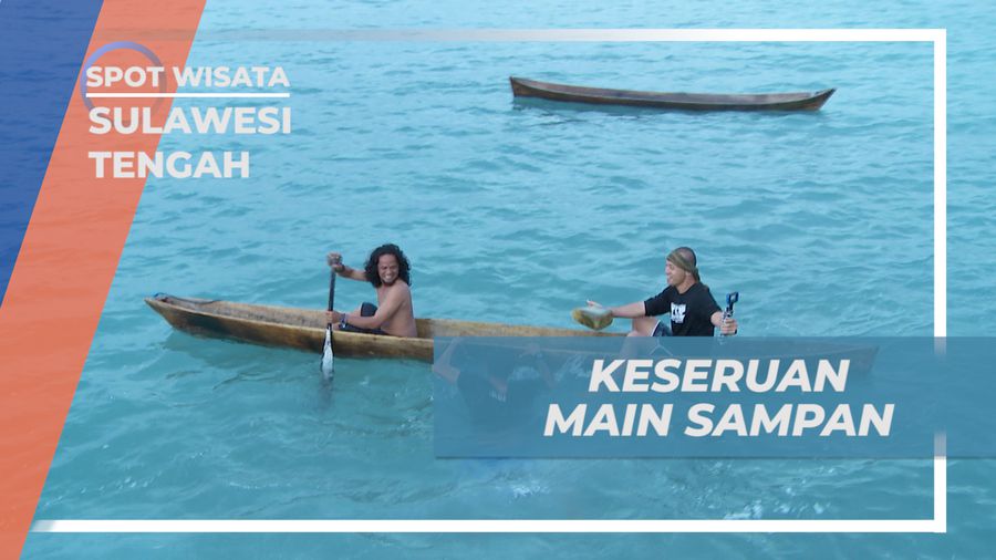 Seru-seruan Dayung Sampan di Pulau Dua Laut, Sulawesi Tengah