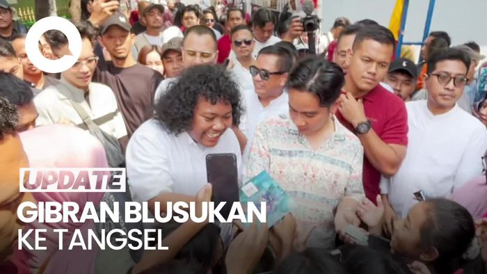 Blusukan Bareng Marshel dan Raffi Ahmad, Gibran Bagi Susu-Buku di Tangsel
