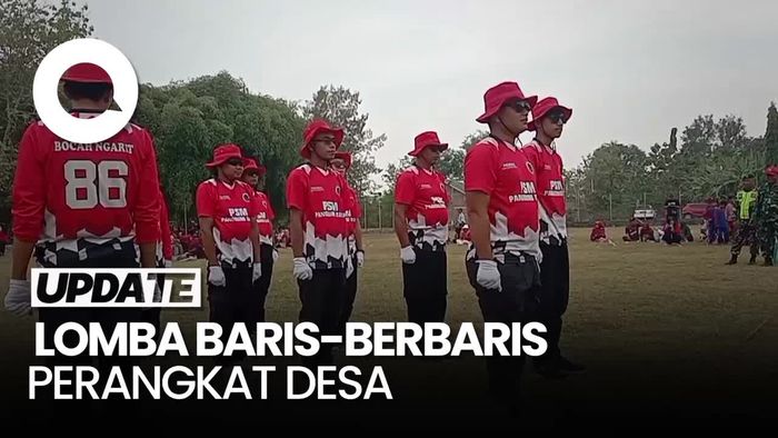 Melihat Perangkat Desa Indramayu Adu Kekompakan Lomba Baris-berbaris