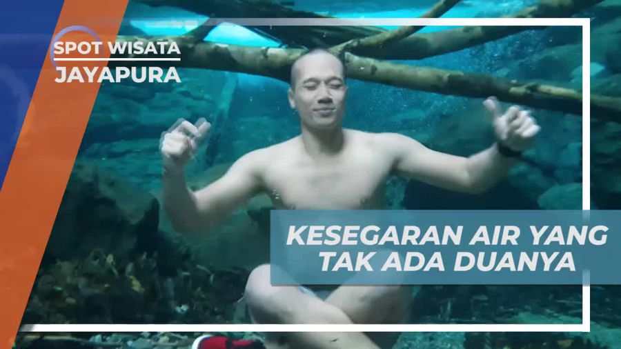 Menikmati Sensasi Segar Berenang di Kolam Air Terjun Kampung Harapan Jayapura