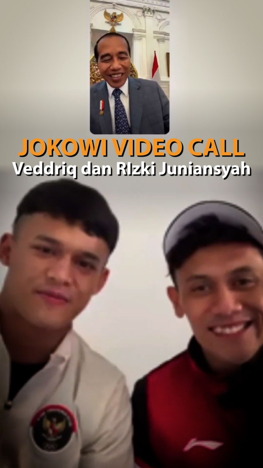 Jokowi Video Call Veddriq dan RIzki Juniansyah: Saya Bangga, Saya Senang