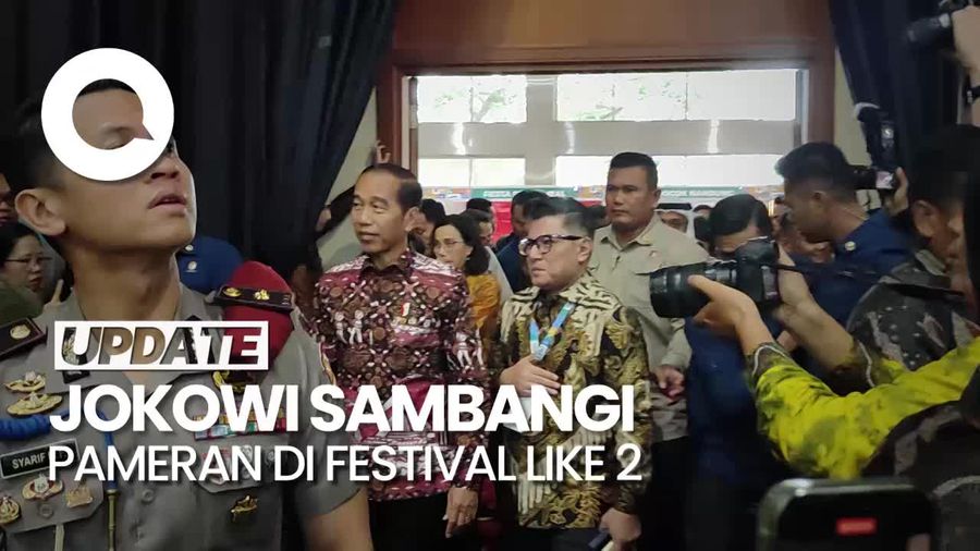 Momen Jokowi Tinjau Pameran di Festival LIKE 2 Bareng Menteri-Kapolri