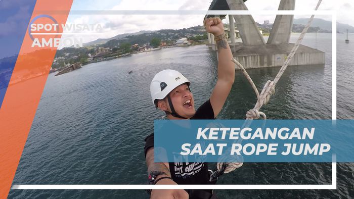 Mencoba Aktivitas Ekstrim dan Menantang, Rope Jump di Jembatan Merah Putih, Ambon