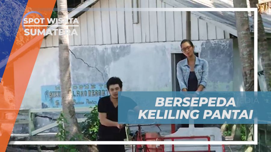 Seru-seruan Berkeliling Pulau Sikuai Naik Sepeda Gerobak, Padang
