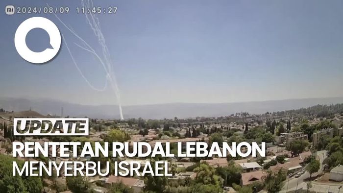 Penampakan Rentetan Rudal Lebanon Hantam Israel, Sebabkan Kebakaran Hutan