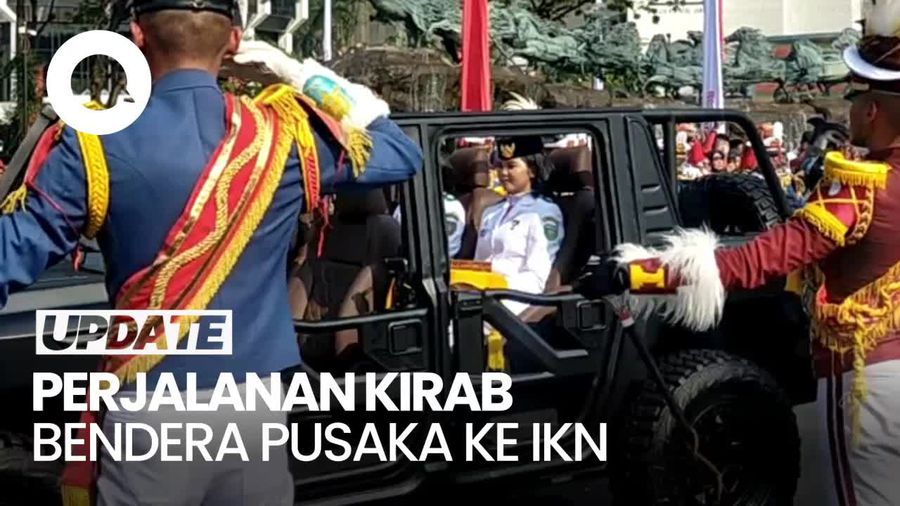 Momen Kirab Bendera Pusaka Bergerak Menuju Bandara Halim Perdanakusuma