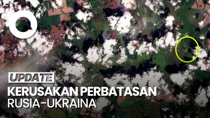 Penampakan Kerusakan Perbatasan Rusia-Ukraina dari Satelit