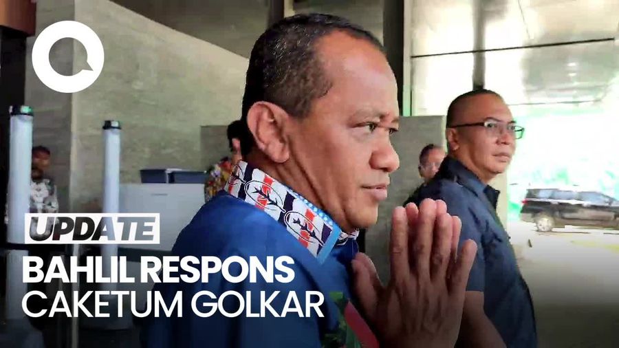 Gestur Bahlil Saat Ditanya soal Caketum Golkar