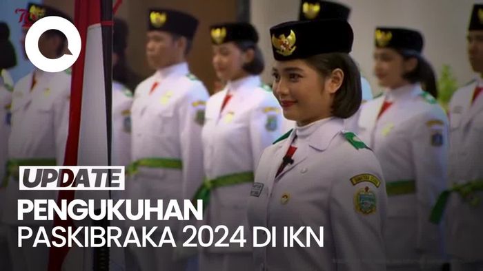 Momen Jokowi Kukuhkan Paskibraka 2024 di Istana Negara IKN