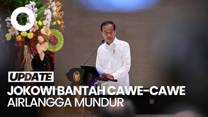 Jokowi Tepis Anggapan Cawe-cawe Airlangga Mundur dari Ketum Golkar